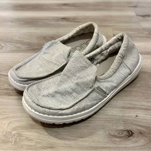 Hey Dude Chambray Grey Slip Ons